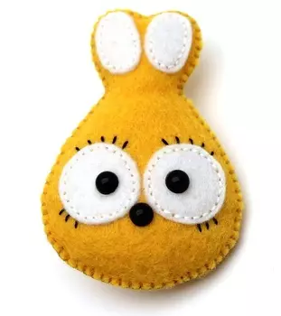 ZB002 Набор для изготовления броши 'Заяц' желтый