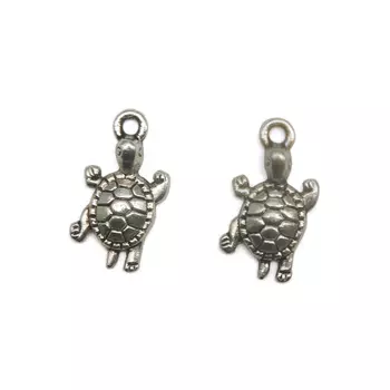 ZN-BD-24 Подвеска металлическая литье Черепаха, серебро, 23*13мм, 2шт/упак, Astra&amp;Craft