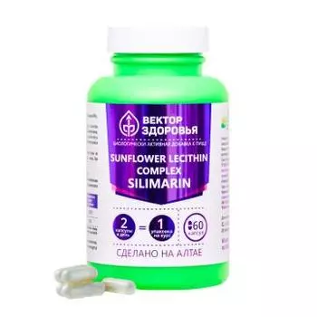 Простые решения, Комплекс Лецитин подсолнечный + Силимарин, капсулы, 60 шт.