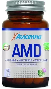 Avicenna, АМД (Артишок + Молочный чертополох + Одуванчик), капсулы, 60 шт.