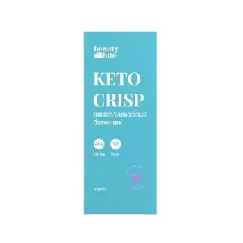 BeautyBite, Батончик «Keto Crisp» со вкусом кокоса, 35 г