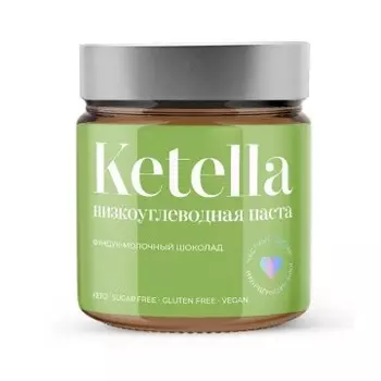 BeautyBite, Кето-паста «Ketella» шоколадно-фундучная, 180 г