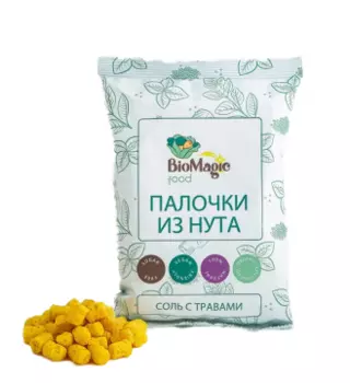 BioMagic food, Нутовые палочки, со вкусом соли и трав, 75 г