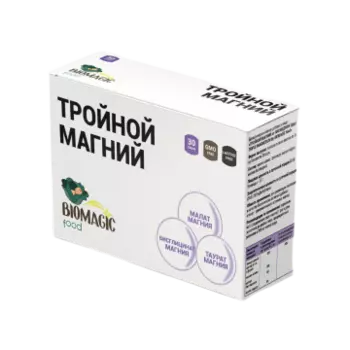 BioMagic Food, Тройной магний (малат+таурат+бисглицинат), саше, 30 шт.