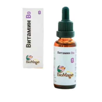BioMagic, Витамин B9 (L-метилфолат кальция), жидкость, 30 мл