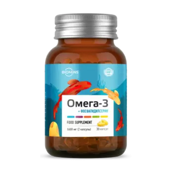 Biomins, Омега-3 + Фосфатидилсерин, капсулы, 30 шт.