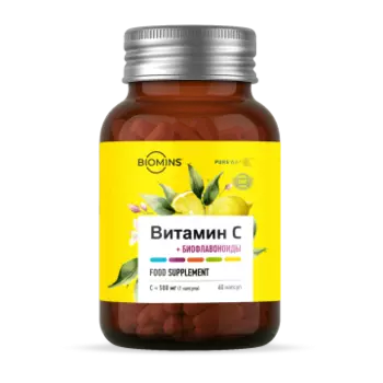 Biomins, Липосомальный витамин C «PureWay» с биофлавоноидами, капсулы, 60 шт.