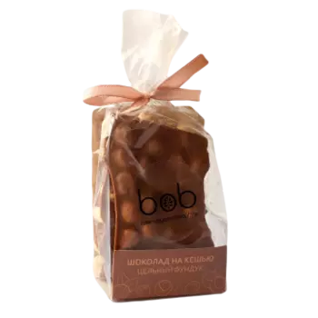 bob, Шоколад на кешью «Цельный фундук», 100 г
