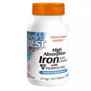 Doctor's Best, Железо (хелат), таблетки, 120 шт.
