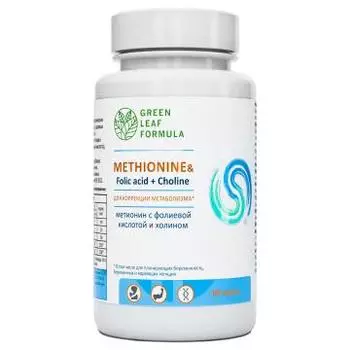 Green Leaf Formula, Метионин с фолиевой кислотой и холином, капсулы, 60 шт.