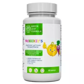 Green Leaf Formula, PROBIOKID'S (комплекс детских пробиотиков), капсулы, 60 шт.