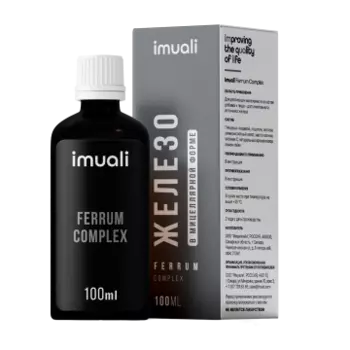 IMUALI, Мицеллярный комплекс при дефиците железа «Ferrum Complex», жидкость, 100 мл