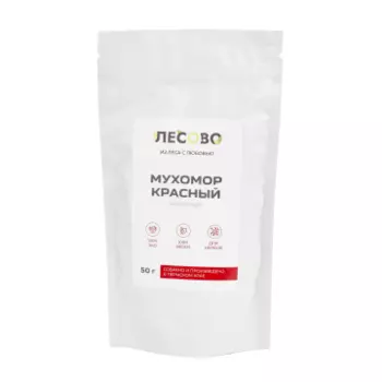 ЛЕСОВО, Красный мухомор (измельченные шляпки), порошок, 50 г