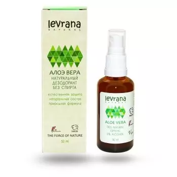 Levrana, Натуральный дезодорант «Алоэ Вера», жидкость, 50 мл