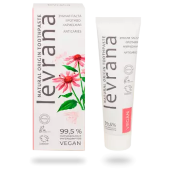 Levrana, Зубная паста «Противокариесная», 100 мл