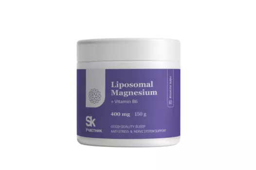 Liposomal Vitamins, Липосомальный магний (глицинат + цитрат) + В6, порошок, 150 г