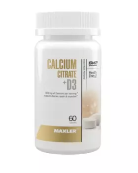 Maxler, Кальций (цитрат) + D3, таблетки, 60 шт.