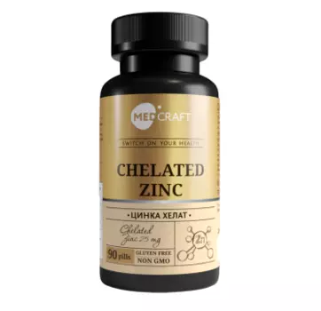 MEDCRAFT, Цинк (бисглицинат), таблетки, 90 шт.