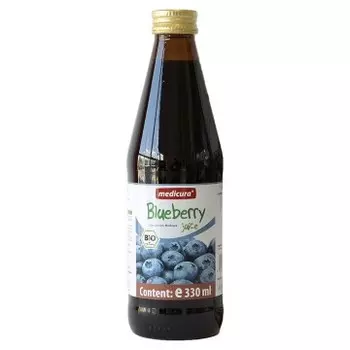 Medicura, Сок Черники органический, прямого отжима, 330 мл