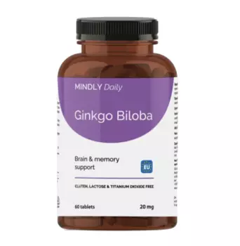 MINDLY, Гинкго Билоба, таблетки, 60 шт.