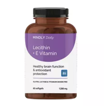 MINDLY, Лецитин + Витамин E, капсулы, 60 шт.