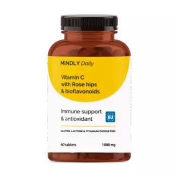 MINDLY, Витамин C с шиповником и биофлавоноидами, таблетки, 60 шт.