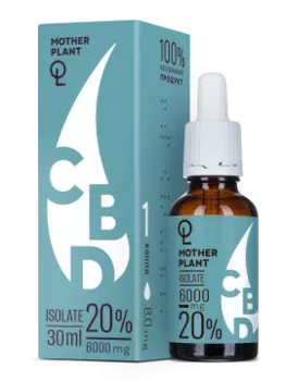 MotherPlant, CBD масло 20% «Изолят» (без привкуса), жидкость, 30 мл