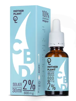 MotherPlant, CBD масло 2% «Изолят» (без привкуса), жидкость, 30 мл