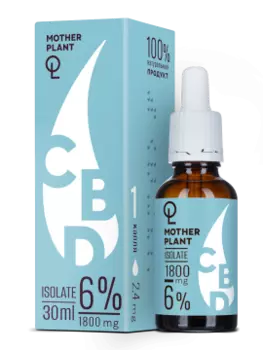 MotherPlant, CBD масло 6% «Изолят» (без привкуса), жидкость, 30 мл
