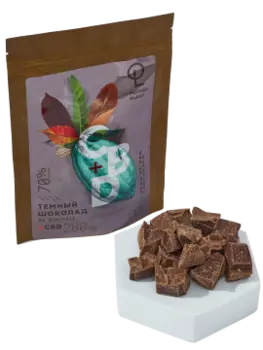 MotherPlant, Тёмный шоколад на эритрите (70% какао, 200 мг CBD), 100 г