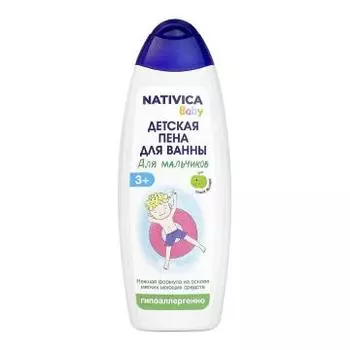 Nativica Baby, Детская пена для ванны для мальчиков 3+, 430 мл