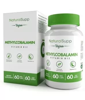 NaturalSupp, Витамин B12 (метилкобаламин), капсулы, 60 шт.