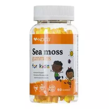 NDCG, Sea Moss for kids (ирландский мох), со вкусом апельсина, жевательные конфеты, 60 шт.