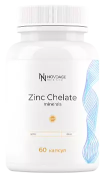 NOVOAGE nutrition, Цинк (бисглицинат), капсулы, 60 шт.