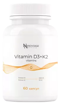NOVOAGE nutrition, Витамин D3 (5000 МЕ) + K2 (МК-7), капсулы, 60 шт.
