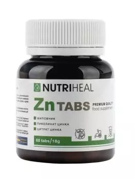 NUTRIHEAL, Комплекс Цинк (цитрат, пиколинат) + витамин C, таблетки, 60 шт.