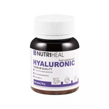 NUTRIHEAL, Комплекс с гиалуроновой и янтарной кислотой, с Витамином C, таблетки, 60 шт.