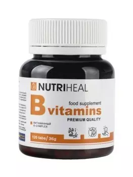 NUTRIHEAL, Витаминный В-комплекс, со вкусом лимона, таблетки, 120 шт.