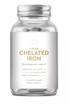 Probiolab, Железо (бисглицинат), вегетарианские капсулы, 60 шт.