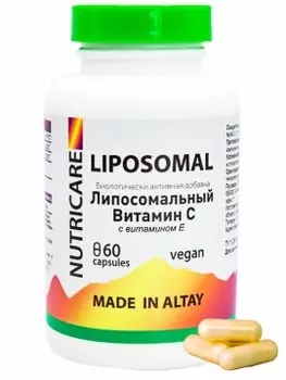 Простые решения, Липосомальный витамин C с витамином E, капсулы, 60 шт.