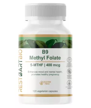 RestartBio, Витамин В9 (метилфолат), капсулы, 120 шт.