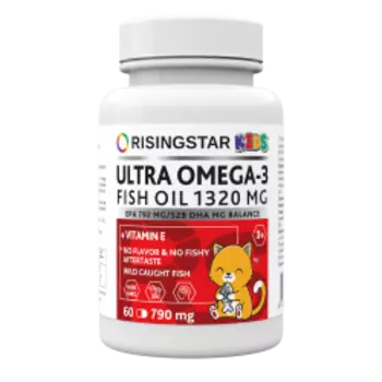 Risingstar, Омега-3 Kids, капсулы, 60 шт.