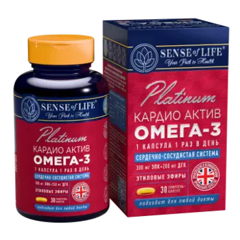 SENSE OF LIFE, Омега-3 Кардио Актив, капсулы, 30 шт.