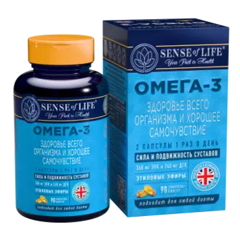 SENSE OF LIFE, Омега-3 Здоровье всего организма, капсулы, 90 шт.