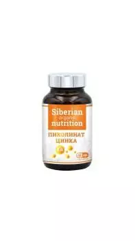 Siberian organic nutrition, Цинк (пиколинат), капсулы, 60 шт.