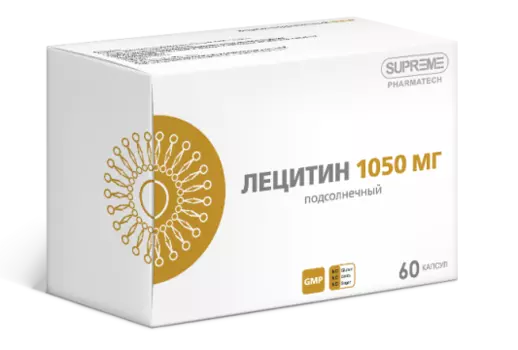 Supreme Pharmatech, Лецитин подсолнечный, капсулы, 60 шт.