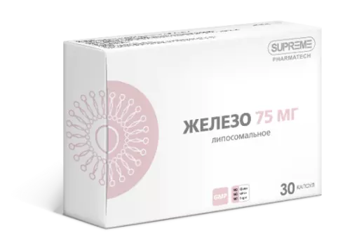 Supreme Pharmatech, Липосомальное железо, капсулы, 30 шт.