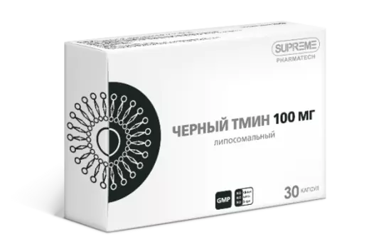 Supreme Pharmatech, Липосомальный черный тмин, капсулы, 30 шт.