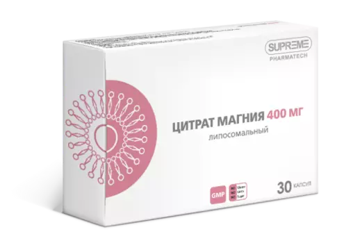 Supreme Pharmatech, Липосомальный цитрат магния, капсулы, 30 шт.