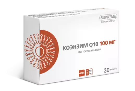 Supreme Pharmatech, Липосомальный Коэнзим Q10, капсулы, 30 шт.